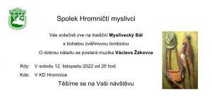 myslivecky bal Hromnice